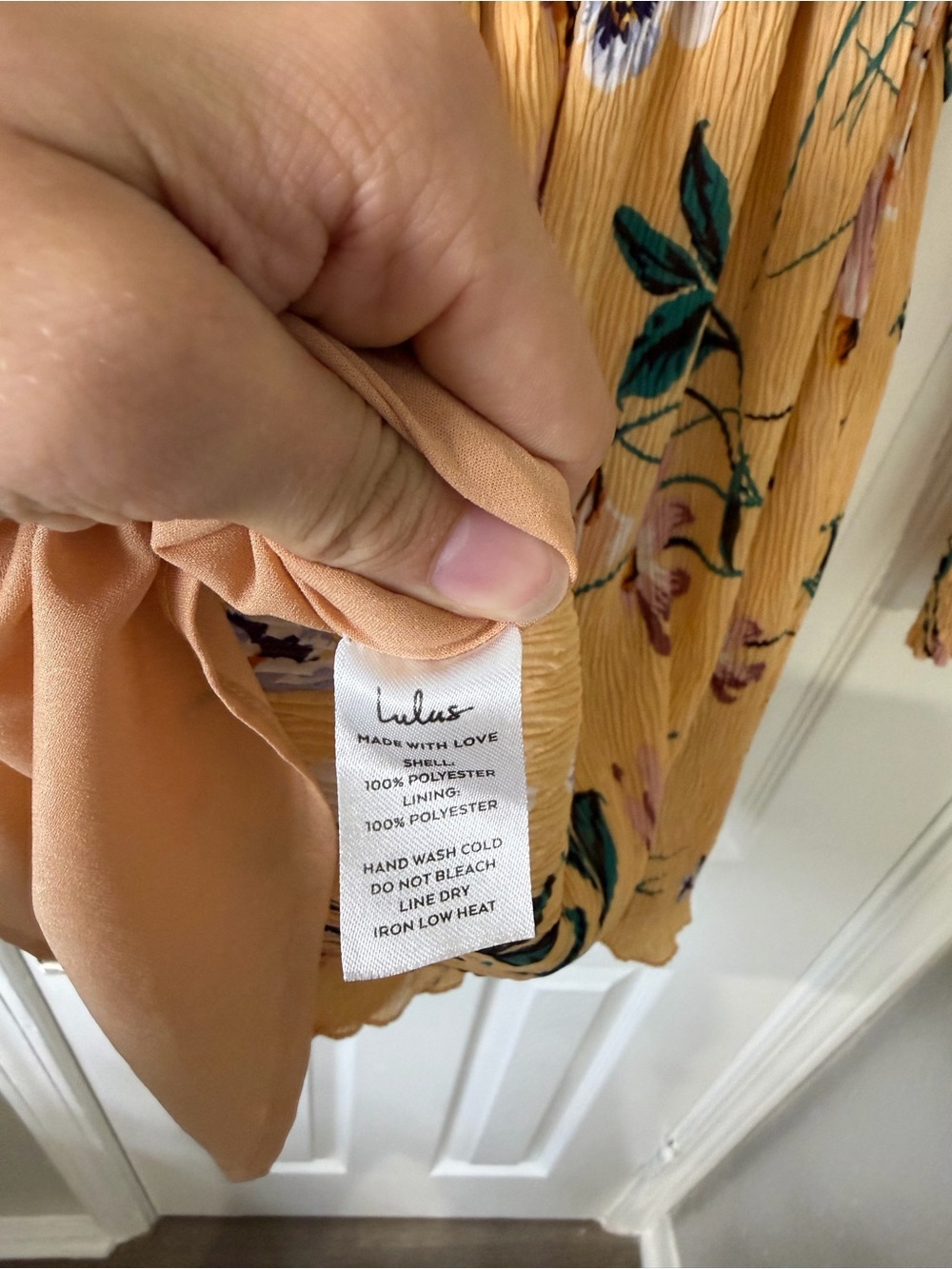 Lulu's For the Perfect Day Orange Floral Print Pleated Mini Dress Size Medium - Picture 13 of 15